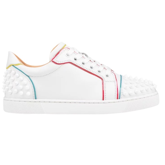 Christian Louboutin Vieira 2 spiked blanco/multi sneakers - Picture 2 of 14